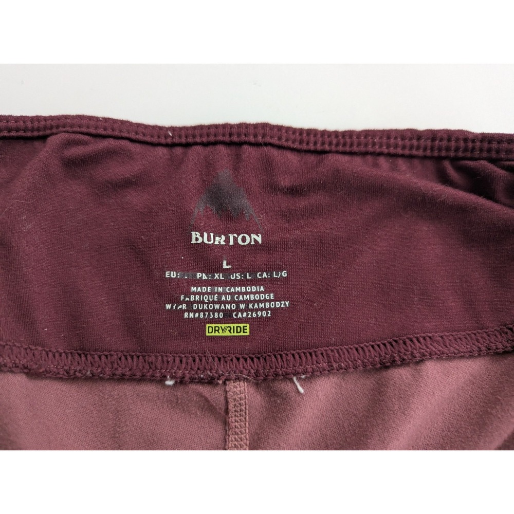BURTON Leggins Womens L DryRide Wicking Baselayer Pants Brown - Picture 3 of 5
